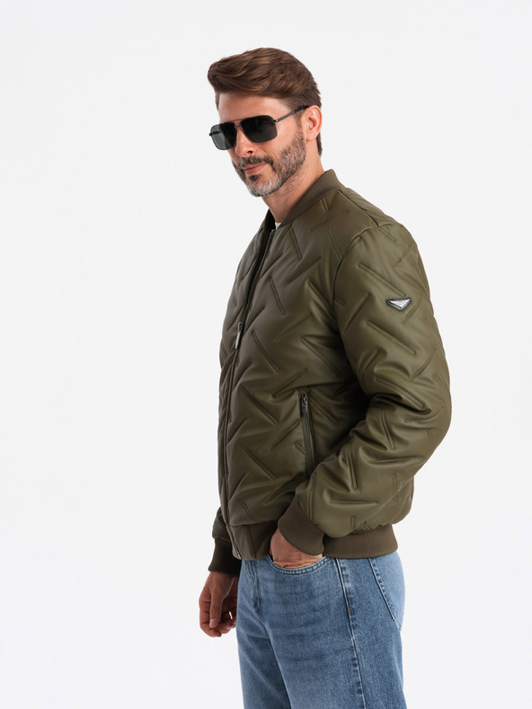 Ombre Clothing Giubbotto bomber da uomo con stampa in rilievo Ombre Clothing