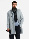 Ombre Clothing Parka da uomo a collo alto con chiusura asimmetrica grigio Ombre Clothing