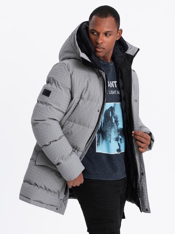 Ombre Clothing Giacca parka lunga outdoor da uomo Ombre Clothing