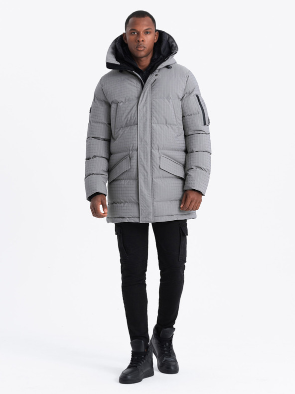 Ombre Clothing Giacca parka lunga outdoor da uomo Ombre Clothing