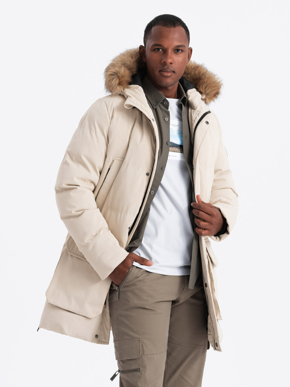Ombre Clothing Giacca parka lunga da uomo Ombre Clothing
