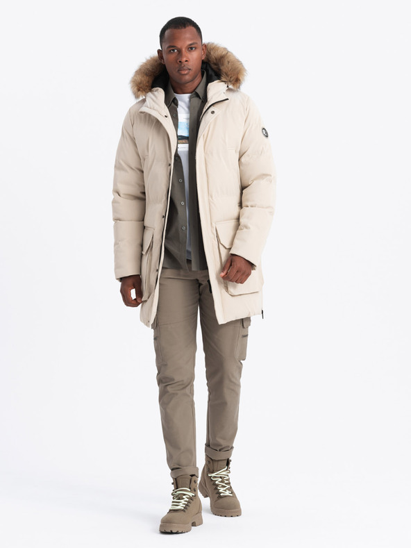 Ombre Clothing Giacca parka lunga da uomo Ombre Clothing