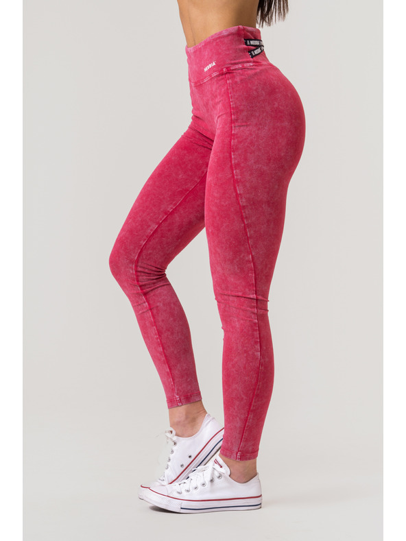 Nebbia Leggings lavati a vita alta LEGACY 777 XS, rosso
