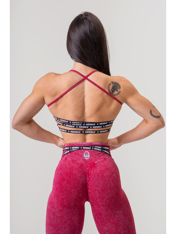 Nebbia Leggings lavati a vita alta LEGACY 777 XS, rosso