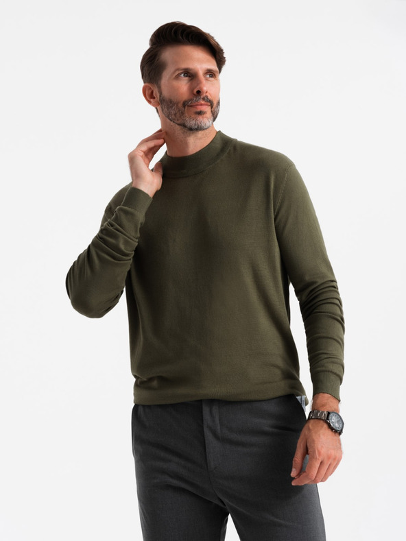 Ombre Clothing Mezzo dolcevita da uomo in maglia con viscosa Abbigliamento Ombre