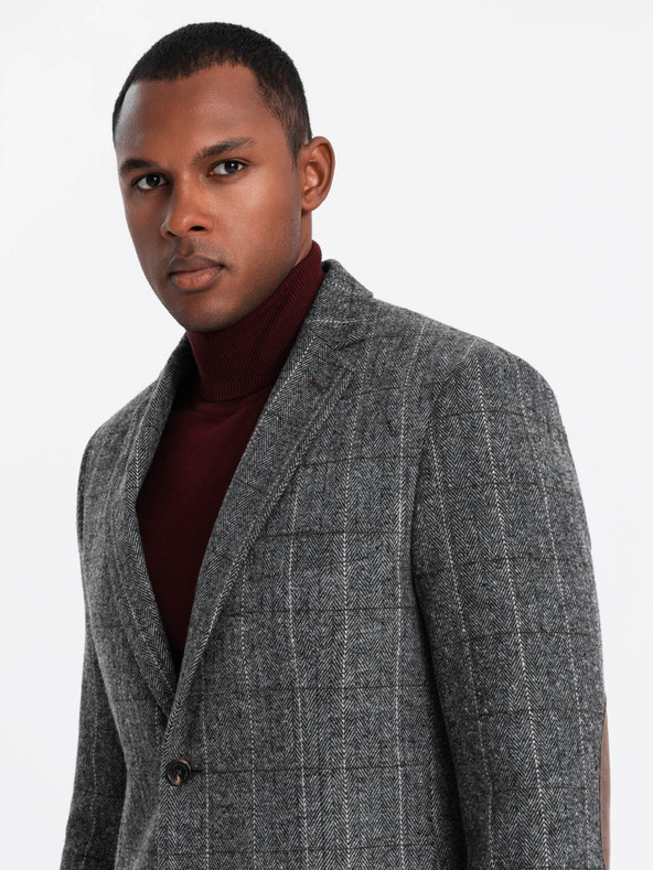 Ombre Clothing Elegante giacca da uomo in maglia strutturata Ombre Clothing