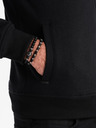 Ombre Clothing Felpa bomber uomo in cotone elasticizzato nero Ombre Clothing