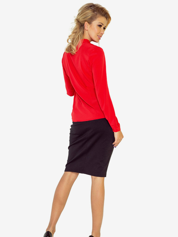 numoco Camicetta donna rossa con trama Numoco