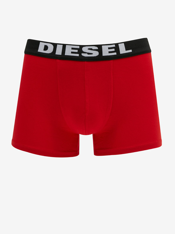 Diesel Set di tre boxer da uomo Diesel in rosso e nero