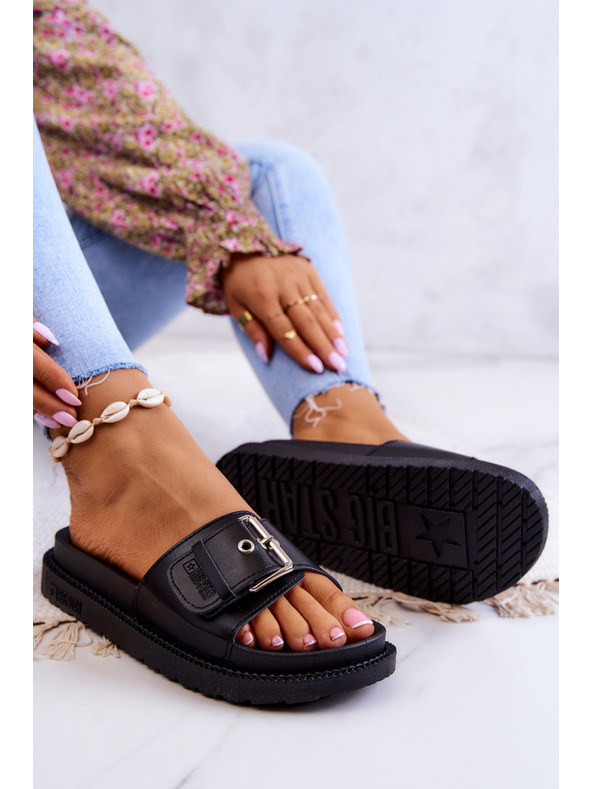 BIG STAR SHOES Pantofole Big Star nere da donna