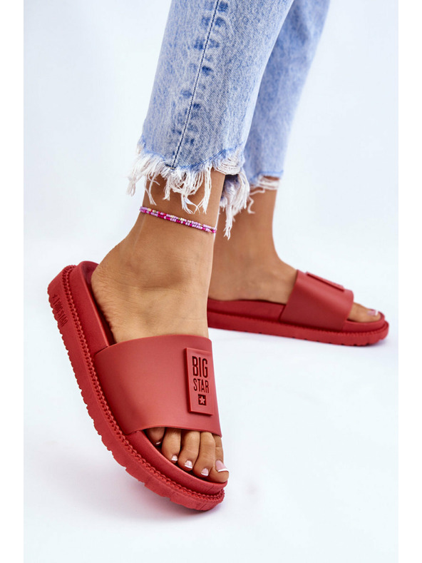 BIG STAR SHOES Pantofole Big Star rosse da donna