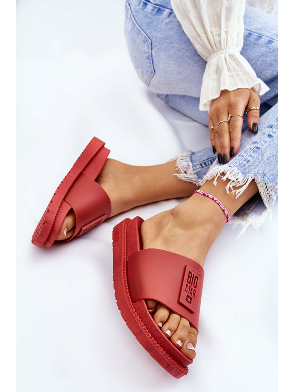 BIG STAR SHOES Pantofole Big Star rosse da donna