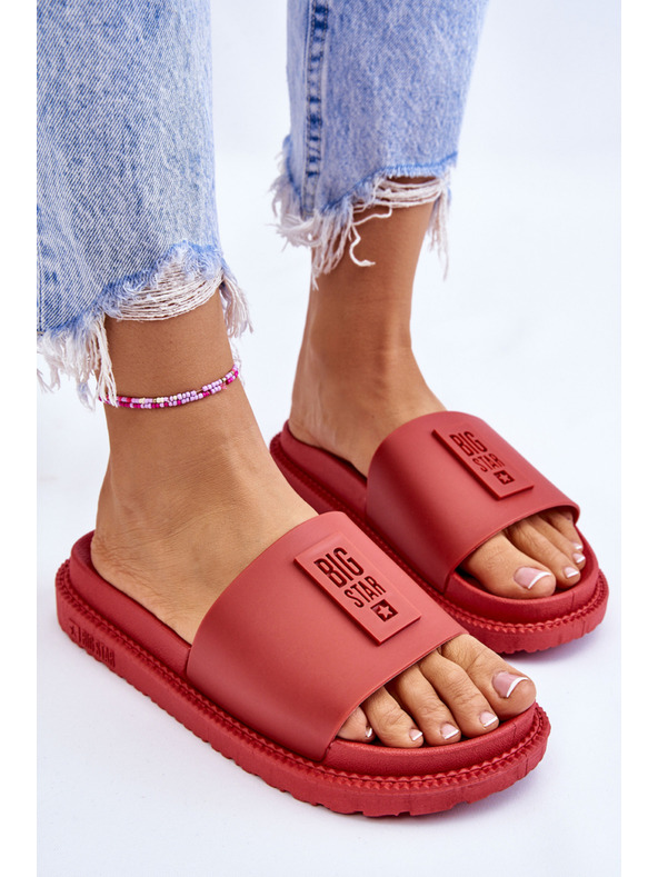 BIG STAR SHOES Pantofole Big Star rosse da donna