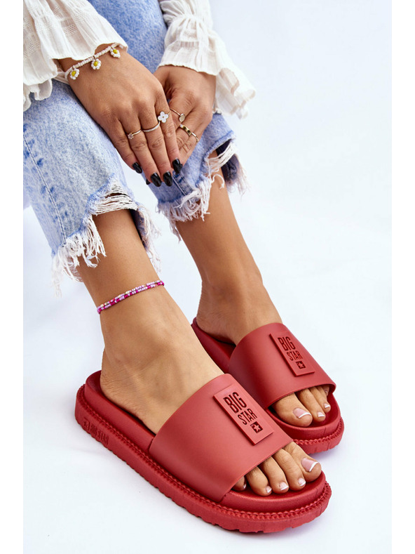 BIG STAR SHOES Pantofole Big Star rosse da donna