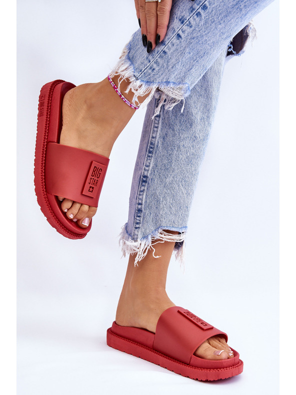 BIG STAR SHOES Pantofole Big Star rosse da donna