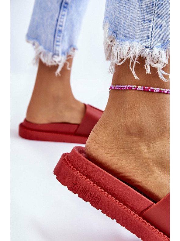 BIG STAR SHOES Pantofole Big Star rosse da donna