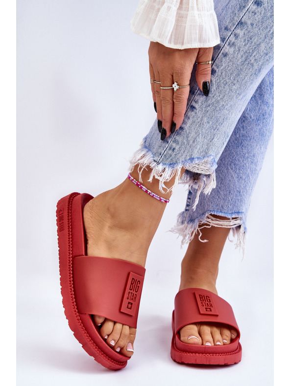 BIG STAR SHOES Pantofole Big Star rosse da donna