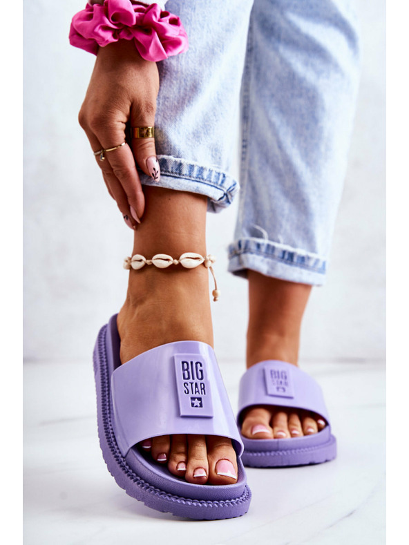 BIG STAR SHOES Pantofole Big Star da donna alla moda - viola chiaro: