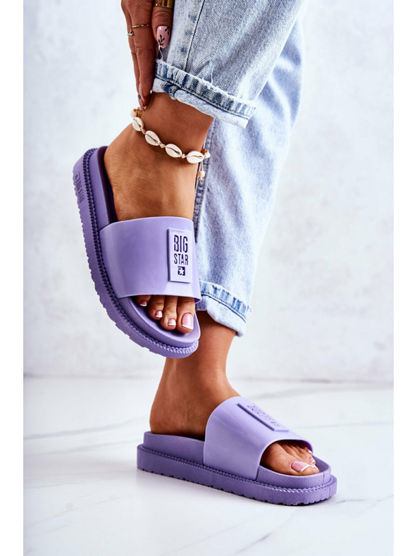 BIG STAR SHOES Pantofole Big Star da donna alla moda - viola chiaro: