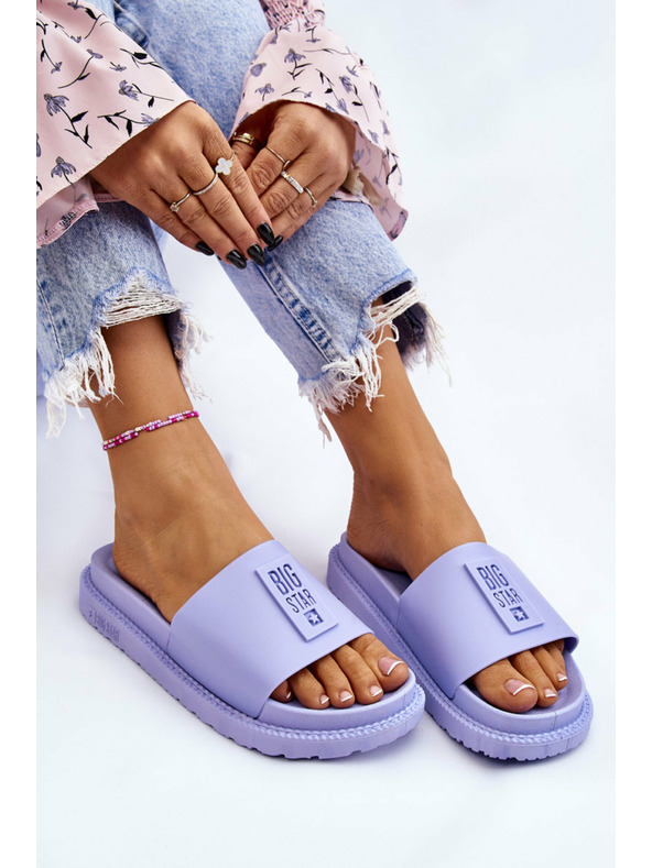 BIG STAR SHOES Pantofole Big Star da donna alla moda - viola chiaro: