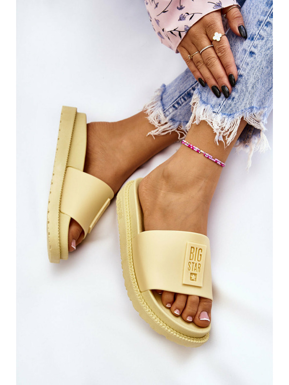BIG STAR SHOES Pantofole Big Star da donna - Giallo