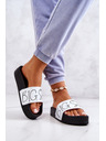 BIG STAR SHOES Pantofole Big Star bianche e nere da donna