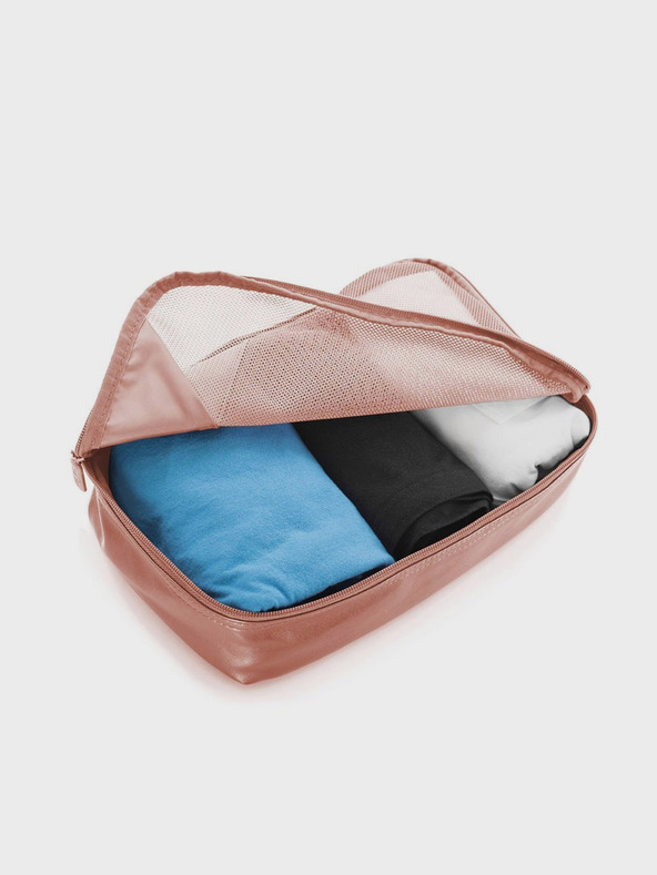 Heys Heys Metallic Packing Cube 5pc set di cinque borse da viaggio in rosa antico