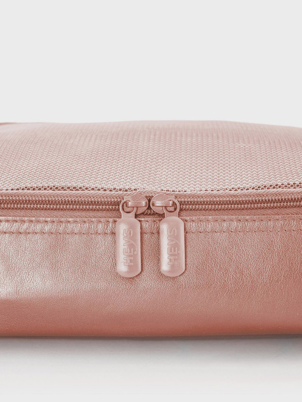 Heys Heys Metallic Packing Cube 5pc set di cinque borse da viaggio in rosa antico