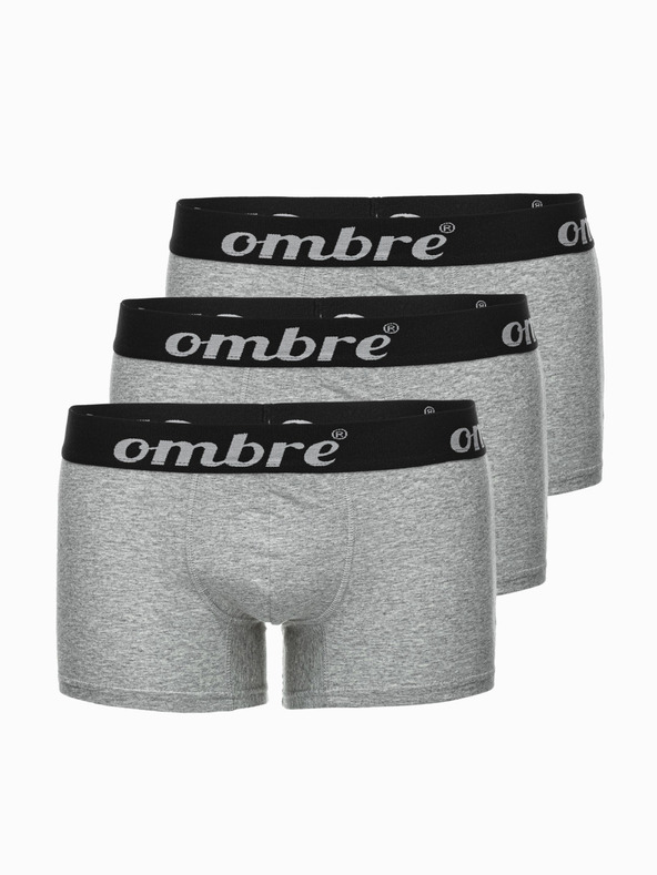 Ombre Clothing Boxer da uomo grigio - confezione da 3 Ombre Clothing U159