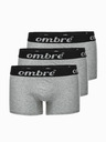 Ombre Clothing Boxer da uomo grigio - confezione da 3 Ombre Clothing U159