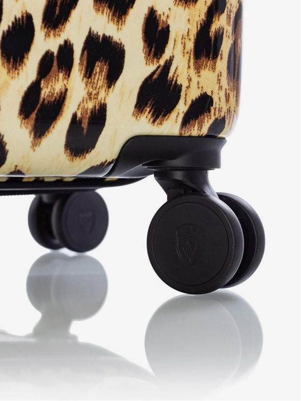 Heys Valigia da viaggio a motivi neri e marroni Heys Brown Leopard L
