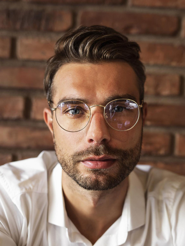 VEYREY VeyRey Occhiali da vista blu con lenti di blocco ovali Curda