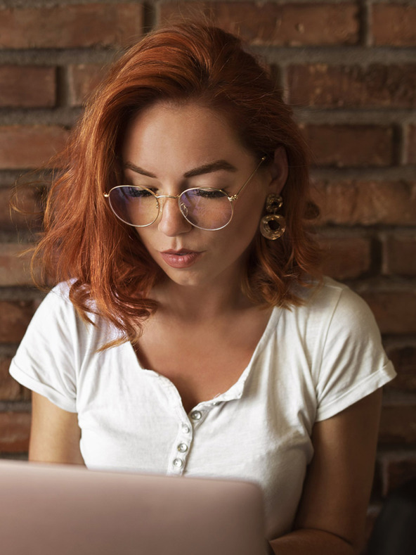 VEYREY VeyRey Occhiali da vista blu con lenti di blocco ovali Curda