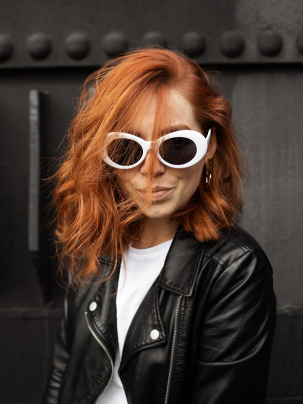 VEYREY VeyRey Occhiali da sole ovali Cobain Bianco