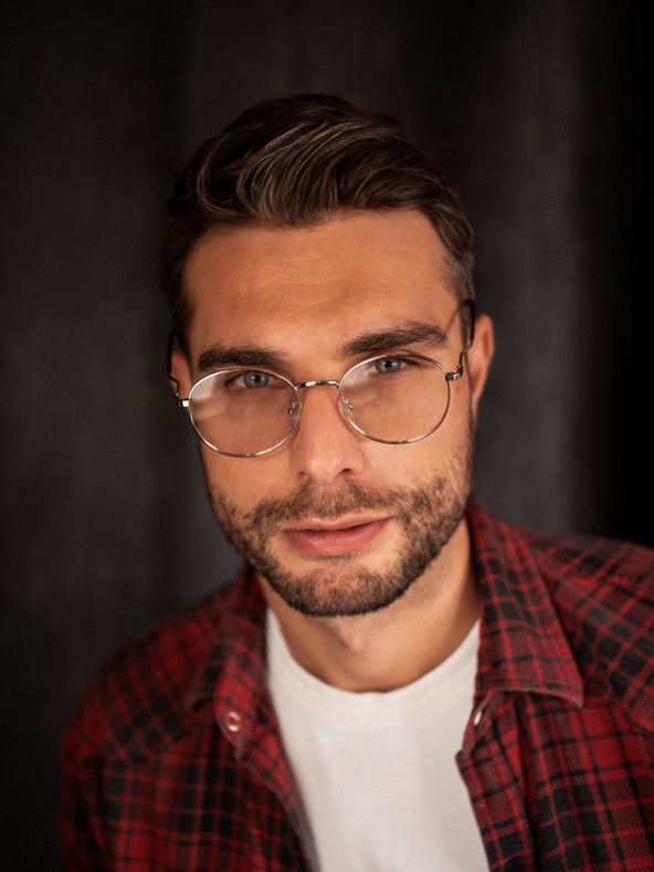 VEYREY Occhiali da vista azzurri in argento VeyRey Deug