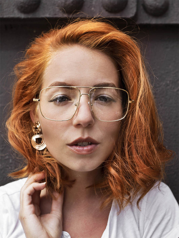 VEYREY Occhiali da vista con lenti trasparenti in oro VeyRey Miles