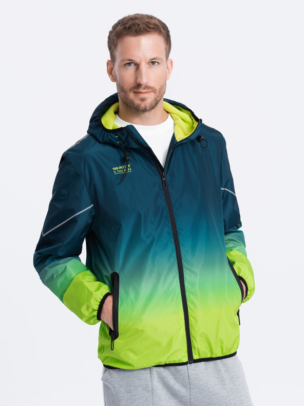 Ombre Clothing Giacca sportiva da uomo verde e petrolio Ombre Clothing