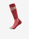 ALPINE PRO Calzini unisex in lana merino rosa e rossi ALPINE PRO RODE