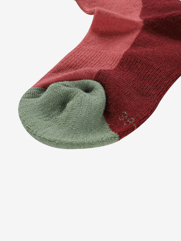 ALPINE PRO Calzini unisex in lana merino rosa e rossi ALPINE PRO RODE