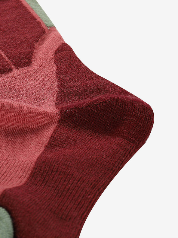 ALPINE PRO Calzini unisex in lana merino rosa e rossi ALPINE PRO RODE