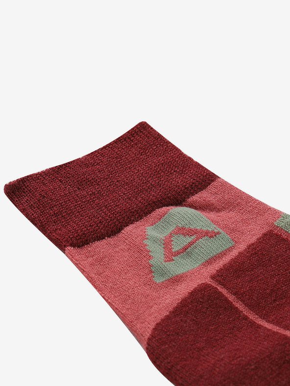 ALPINE PRO Calzini unisex in lana merino rosa e rossi ALPINE PRO RODE