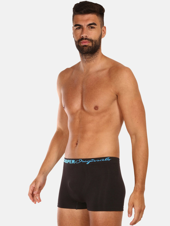 Lee Cooper Set di cinque paia di boxer Lee Cooper neri da uomo