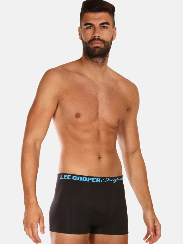 Lee Cooper Set di cinque paia di boxer Lee Cooper neri da uomo