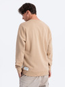 Ombre Clothing Felpa da uomo bianca e beige Ombre Clothing