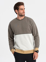 Ombre Clothing Felpa da uomo bianca e grigia Ombre Clothing