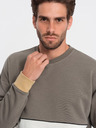 Ombre Clothing Felpa da uomo bianca e grigia Ombre Clothing