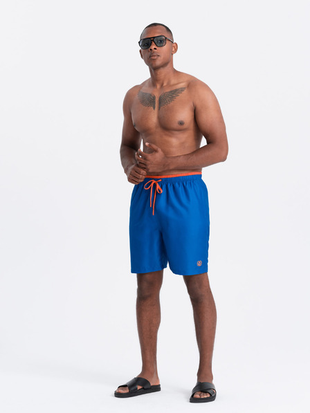 Ombre Clothing Costume da bagno a coste blu da uomo Ombre Clothing