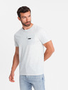 Ombre Clothing T-shirt da uomo grigio chiaro con taschino Ombre Clothing