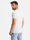 Ombre Clothing T-shirt da uomo grigio chiaro con taschino Ombre Clothing