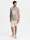 Ombre Clothing T-shirt stampata grigia da uomo Ombre Clothing